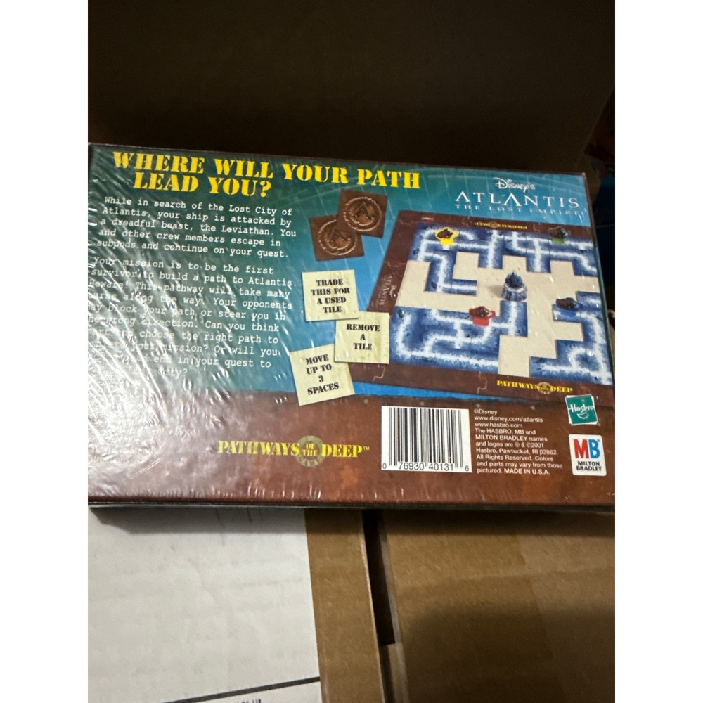 Disney Atlantis The Lost Empire Pathways of the Deep Board Game 2001 New Sealed - Picture 2 of 2